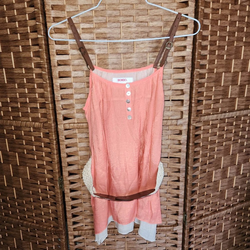 BONGO Spaghetti Strap Top Womens Size Small - Pink
